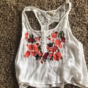 LA Hearts floral crop top. Size xs